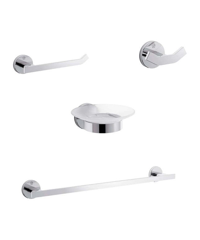 KIT ACCESORIOS BAÑO TRIADES 4 PIEZAS CROMO