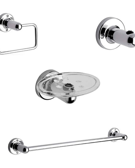 KIT ACCESORIOS BAÑO FV ALLEGRO 4 PIEZAS CROMADO