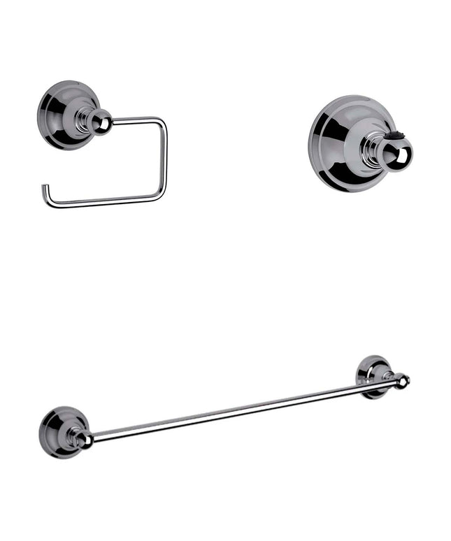 KIT ACCESORIOS BAÑO FV NEWPORT 3 PIEZAS CROMO