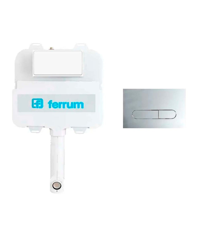 FERRUM DEPOSITO DE EMBUTIR D92TE Y TAPA DOBLE TECLA VTA56-CR