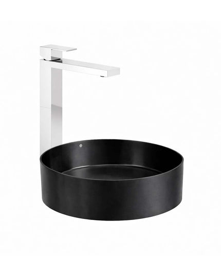 COMBO BACHA APOYAR FERRUM MOLA ACERO INOXIDABLE NEGRA LD400-NM + LAVATORIO ALTO FV 0181.02/85N-CR