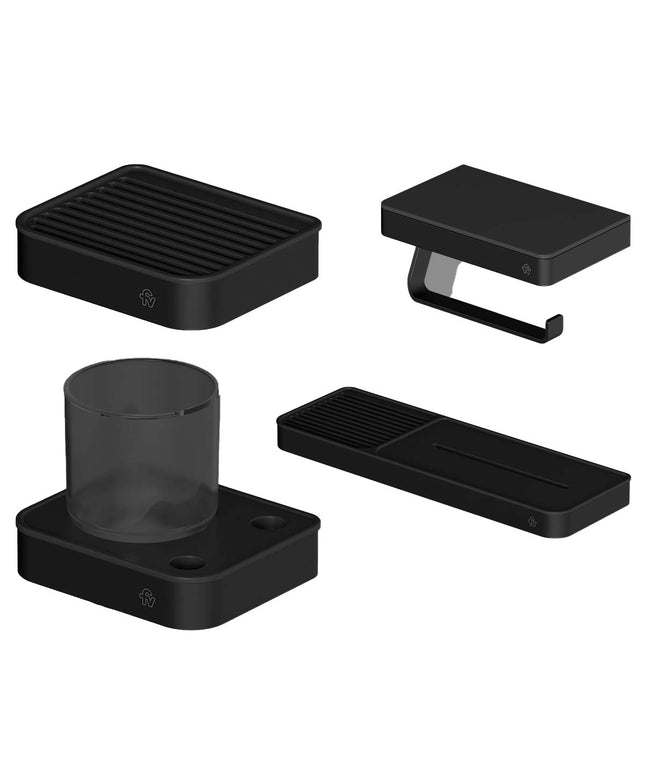 FV KIT ACCESORIOS BAÑO INOX ONE NEGRO 4 PIEZAS 0167/I1-NG + 0168.01/I1-NG + 0168/I1-NG + 0169/I1-NG