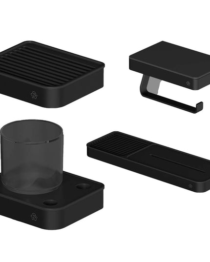 FV KIT ACCESORIOS BAÑO INOX ONE NEGRO 4 PIEZAS 0167/I1-NG + 0168.01/I1-NG + 0168/I1-NG + 0169/I1-NG