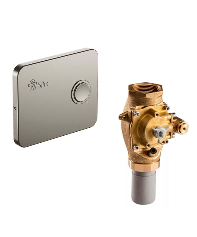 COMBO FV VALVULA SLIM INODORO 0378.01 + TECLA C/BOTON 0378.02-BN