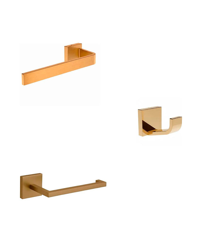 FV KIT ACCESORIOS DOMINIC BRUSHED BRASS 3 PIEZAS