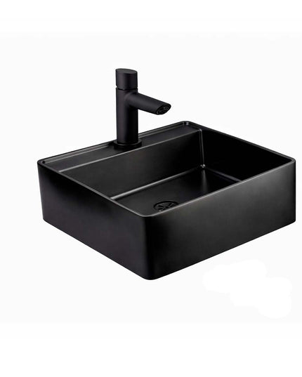 COMBO BACHA APOYAR FERRUM MOLA ACERO INOXIDABLE NEGRO LC411-NM 1AG + LAVATORIO FV 0181/M5-NG