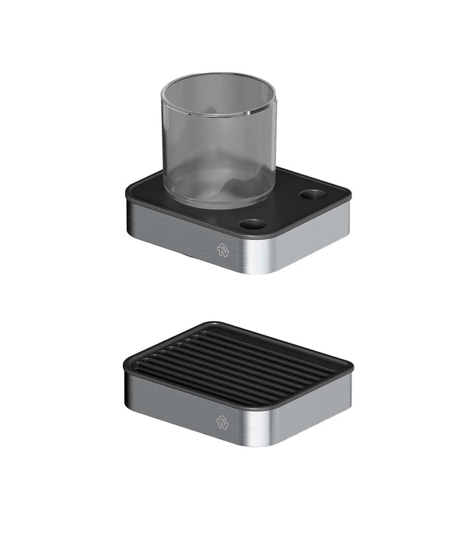 FV KIT ACCESORIOS BAÑO INOX ONE ACERO INOXIDABLE 2 PIEZAS 0168/I1-AI + 0169/I1-AI</p><p>