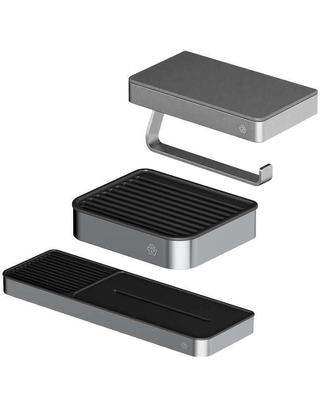 FV KIT ACCESORIOS BAÑO INOX ONE ACERO PULIDO 3 PIEZAS 0167/I1-AP + 0168.01/I1-AP + 0168/I1-AP