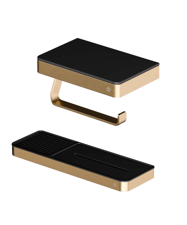 FV KIT ACCESORIOS BAÑO INOX ONE BRUSHED BRASS 2 PIEZAS 0167/I1-BB + 0168.01/I1-BB</p><p>