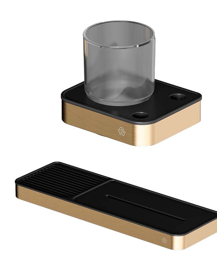 FV KIT ACCESORIOS BAÑO INOX ONE BRUSHED BRASS 2 PIEZAS 0168.01/I1-BB + 0169/I1-BB</p><p></p><p>