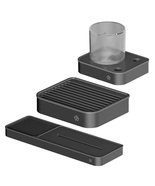 FV KIT ACCESORIOS BAÑO INOX ONE NEGRO 3 PIEZAS 0168.01/I1-NG + 0168/I1-NG + 0169/I1-NG</p><p>