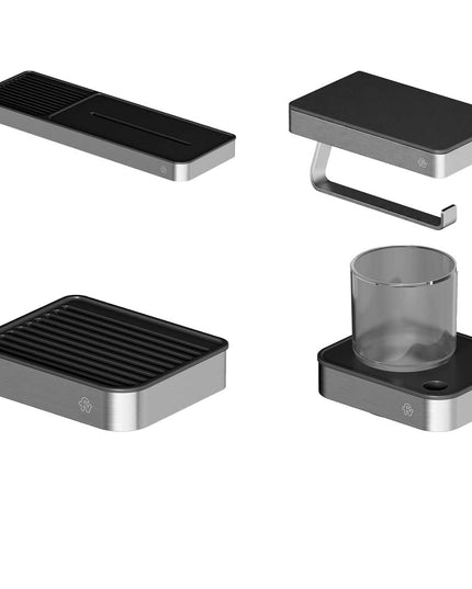 FV KIT ACCESORIOS BAÑO INOX ONE ACERO INOXIDABLE 4 PIEZAS 0167/I1-AI + 0168.01/I1-AI + 0168/I1-AI + 0169/I1-AI</p><p>
