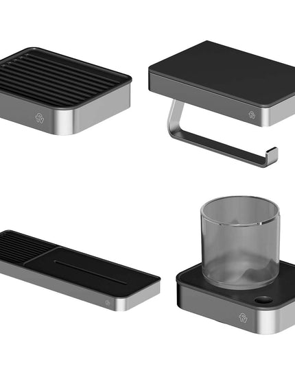 FV KIT ACCESORIOS BAÑO INOX ONE ACERO PULIDO 4 PIEZAS 0167/I1-AP + 0168.01/I1-AP + 0168/I1-AP + 0169/I1-AP