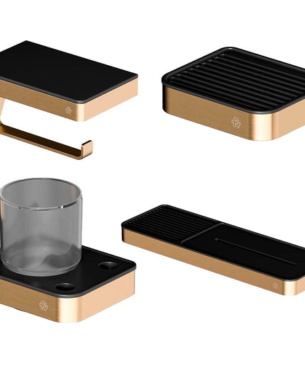 FV KIT ACCESORIOS BAÑO INOX ONE BRUSHED BRASS 4 PIEZAS 0167/I1-BB + 0168.01/I1-BB + 0168/I1-BB + 0169/I1-BB