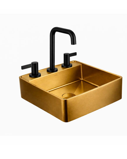 COMBO BACHA APOYAR FERRUM MOLA ACERO INOXIDABLE BRONCE LC413-GB 3AG + LAVATORIO FV 0207A/G8-NG