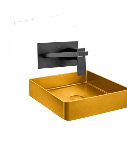 COMBO BACHA APOYAR FERRUM MOLA ACERO INOXIDABLE BRONCE LC36C-GB + LAVATORIO PARED 0206/85N-NG