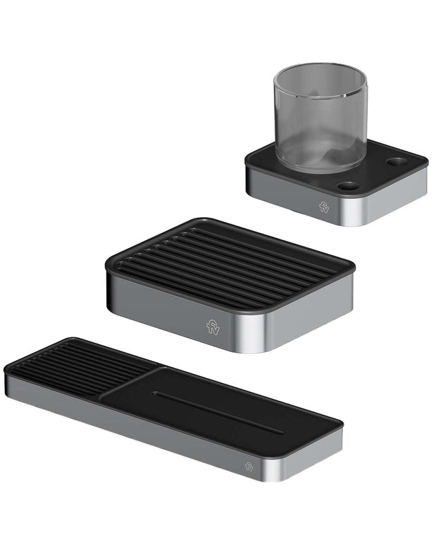FV KIT ACCESORIOS BAÑO INOX ONE ACERO PULIDO 3 PIEZAS 0168.01/I1-AP + 0168/I1-AP + 0169/I1-AP</p><p>