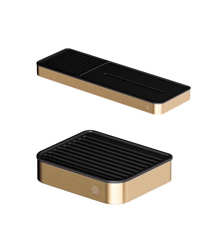 FV KIT ACCESORIOS BAÑO INOX ONE BRUSHED BRASS 2 PIEZAS 0168.01/I1-BB + 0168/I1-BB</p><p>