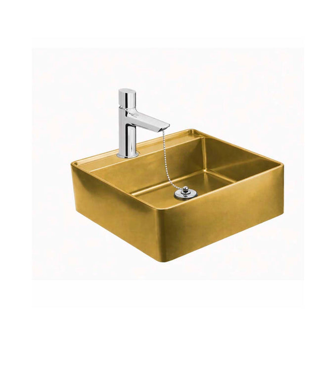 COMBO BACHA APOYAR FERRUM MOLA ACERO INOXIDABLE BRONCE LC411-GB 1AG + LAVATORIO FV 0181/M5-CR