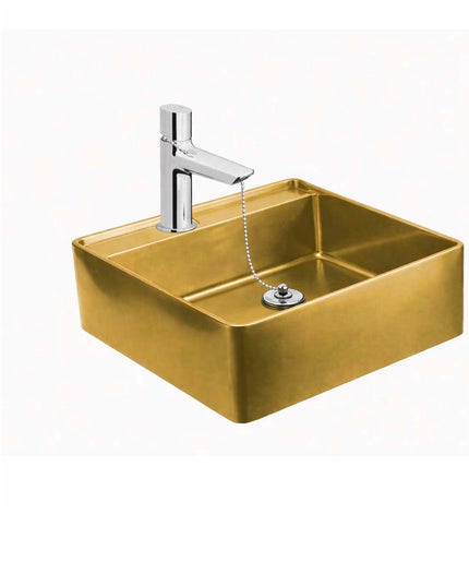 COMBO BACHA APOYAR FERRUM MOLA ACERO INOXIDABLE BRONCE LC411-GB 1AG + LAVATORIO FV 0181/M5-CR