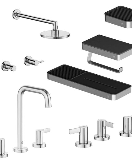 FV COMBO GRIFERIA MAUNA CROMO + ACCESORIOS INOX