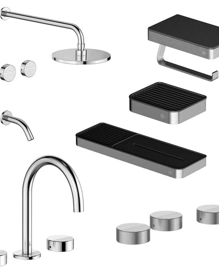 FV COMBO GRIFERIA GRIP CROMO + ACCESORIOS INOX