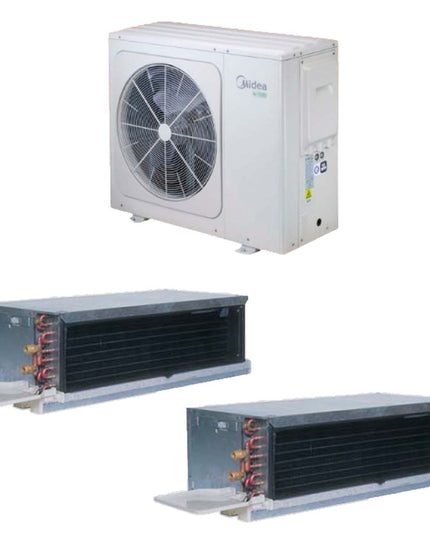 MIDEA BOMBA CALOR AEROTERMIA 16KW Y CARRIER FAN COIL BAJA SILUETA AF Y AC 12K + CARRIER FAN COIL BAJA SILUETA AF Y AC 30K