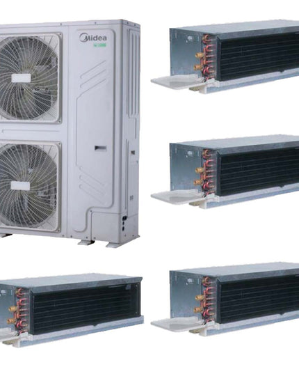 MIDEA BOMBA CALOR AEROTERMIA 26KW  Y CARRIER FAN COIL BAJA SILUETA AF Y AC 24K + CARRIER FAN COIL BAJA SILUETA AF Y AC 12K