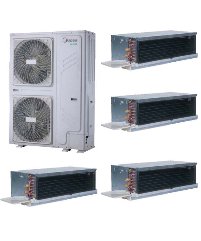 MIDEA BOMBA CALOR AEROTERMIA 26KW  Y CARRIER FAN COIL BAJA SILUETA AF Y AC 24K + CARRIER FAN COIL BAJA SILUETA AF Y AC 12K