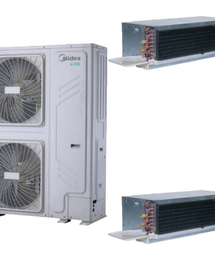 MIDEA BOMBA CALOR AEROTERMIA 26KW Y CARRIER FAN COIL BAJA SILUETA AF Y AC 55K + CARRIER FAN COIL BAJA SILUETA AF Y AC 24K