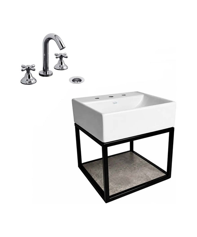 FERRUM TORI MUEBLE CAÑO LAVATORIO 3A Y GRIFERIA 0207/B2P FV