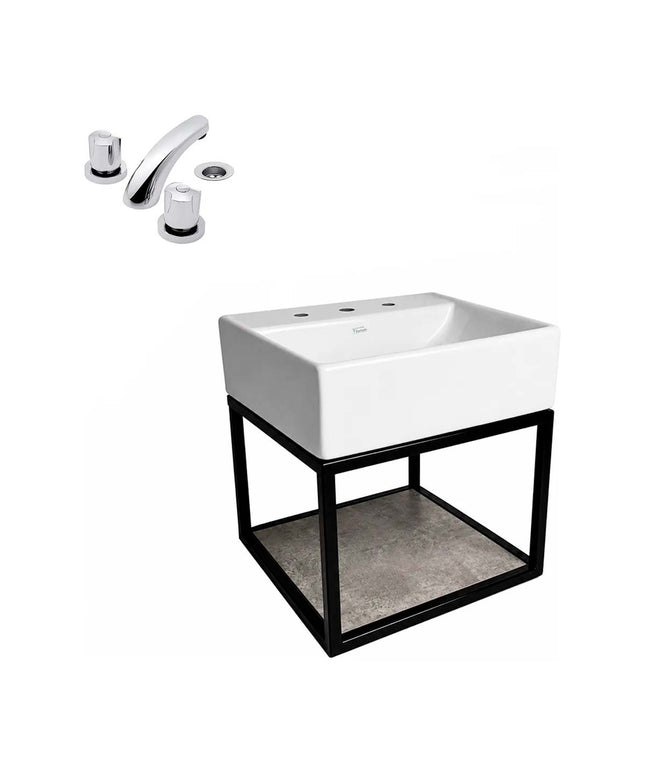 FERRUM TORI MUEBLE CAÑO LAVATORIO 3A Y GRIFERIA 0207/B6 FV