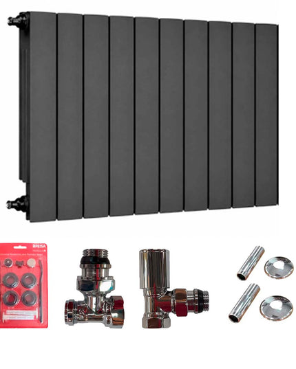 PEISA RADIADOR BR 500 NEGRO 10 ELEMENTOS + KIT DE INSTALACION