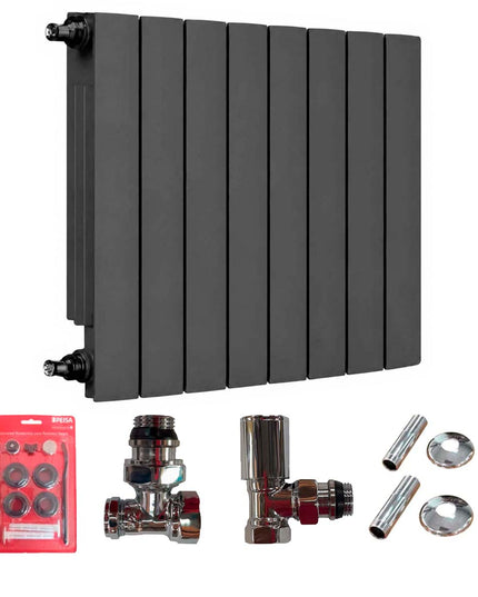 PEISA RADIADOR BR 500 NEGRO 8 ELEMENTOS + KIT DE INSTALACION