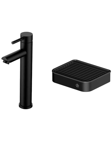 FV INOX ONE LAVATORIO MONOC NEGRO Y JABONERA
