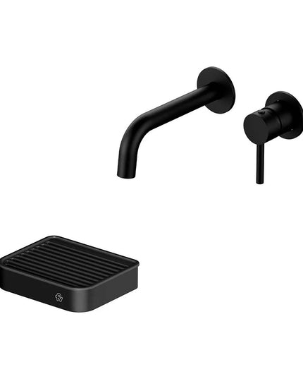 FV INOX ONE LAVATORIO DE PARED NEGRO Y JABONERA