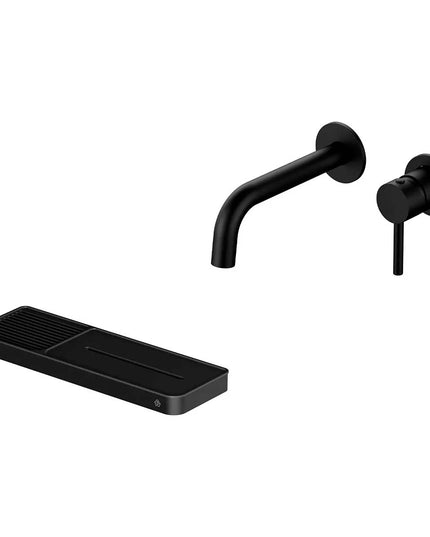 FV INOX ONE LAVATORIO DE PARED NEGRO Y JABONERA