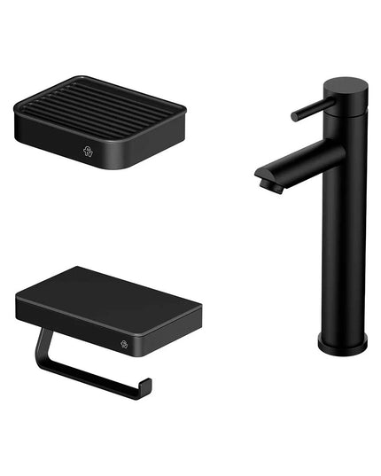 FV INOX ONE LAVATORIO ALTO PORTA ROLLO NEGRO