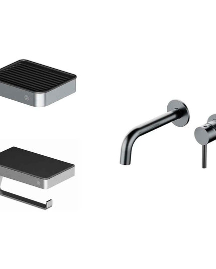 FV INOX ONE LAVATORIO PARED JABONERA PORTA ROLLO