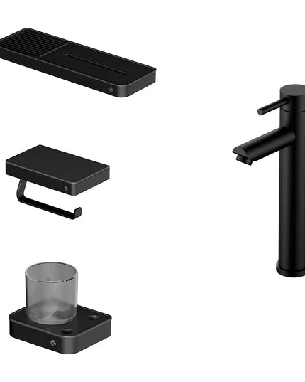 FV INOX ONE LAVATORIO ALTO MONOC Y ACCESORIOS NEGRO