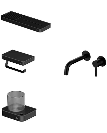 FV INOX ONE LAVATORIO DE PARED ACCESORIOS NEGRO
