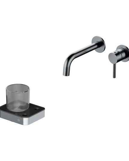 FV INOX ONE LAVATORIO DE PARED Y PORTA CEPILLO