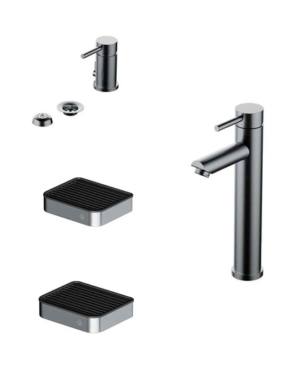 FV INOX ONE LAVATORIO ALTO MONOC BIDE Y ACCESORIOS
