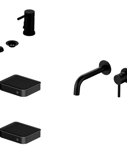 FV INOX ONE LAVATORIO DE PARED BIDE Y ACCESORIOS NEGRO