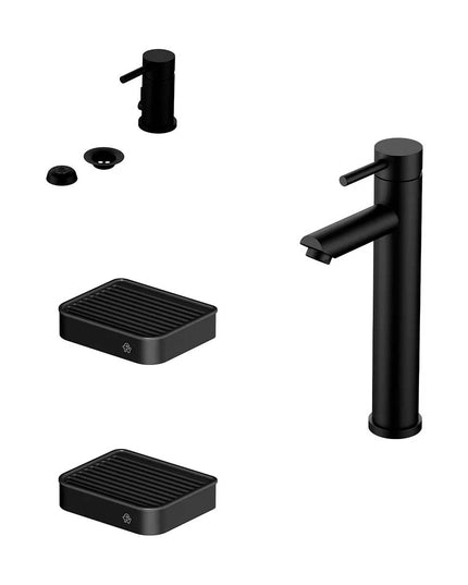 FV INOX ONE LAVATORIO ALTO MONOC BIDE Y ACCESORIOS NEGRO
