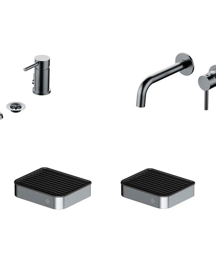 FV INOX ONE LAVATORIO PARED BIDE Y ACCESORIOS