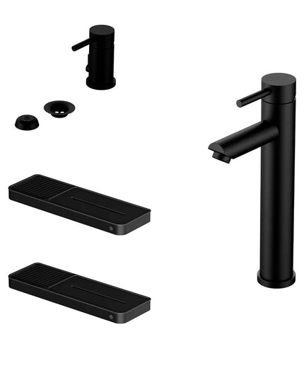 FV INOX ONE LAVATORIO ALTO MONOC Y ACCESORIOS NEGRO