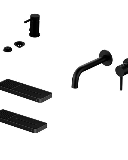 FV INOX ONE LAVATORIO DE PARED Y ACCESORIOS NEGRO