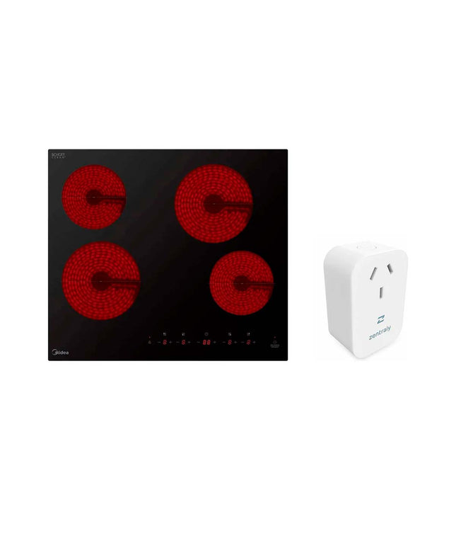 MIDEA ANAFE ELECTRICO NEGRO EH-D104BAR1 WIFI ZENTRALY