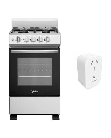 COCINA MIDEA MULTIGAS PLATEADO WIFI ZENTRALY